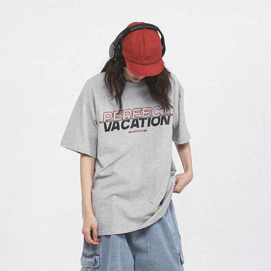 Hip Hop Letter Print Short-sleeve T-shirt For Men And Women MuddyStock