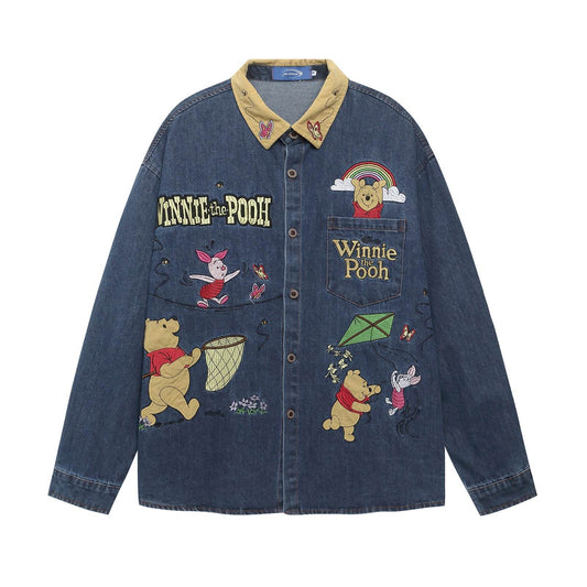 Embroidered Denim Long-Sleeve Shirt For Men And Women | MuddyStock Originals MuddyStock