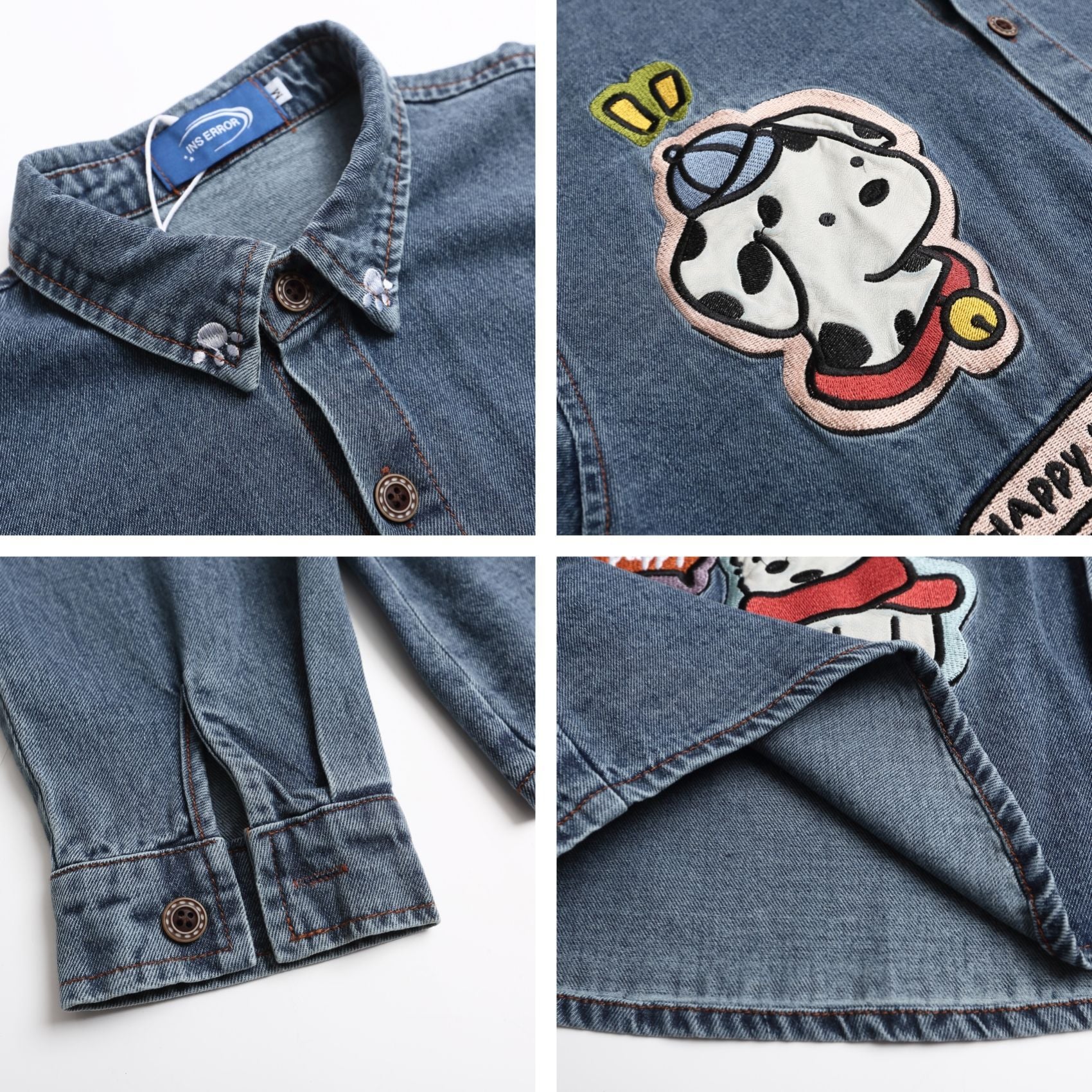 Washed Dog Applique Long Sleeve Shirt For Women | MuddyStock Originals eprolo