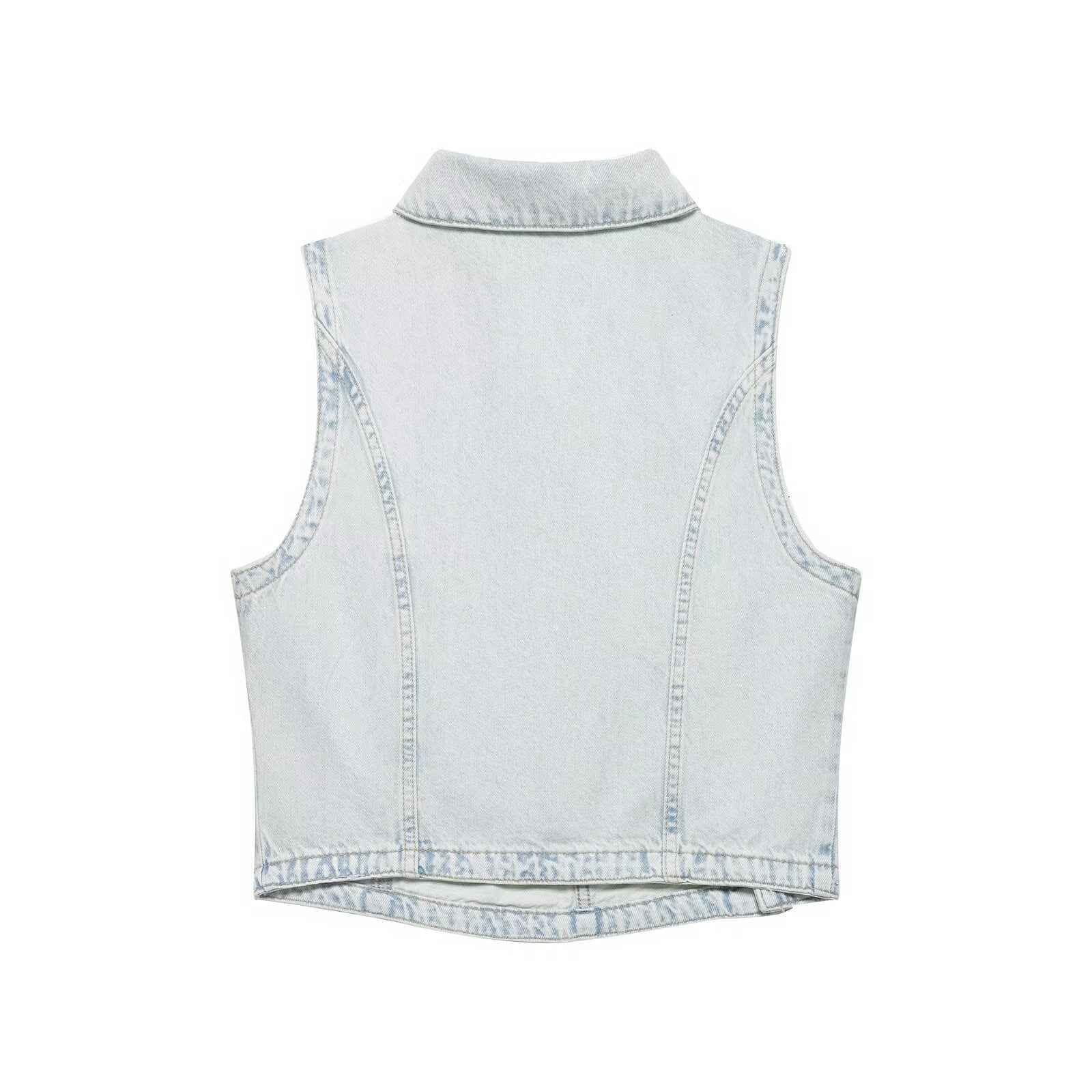 Street denim vest+jeans set for women | MuddyStock Originals