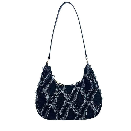 Raw Edge Cloth Shoulder Bag For Women | MuddyStock Originals