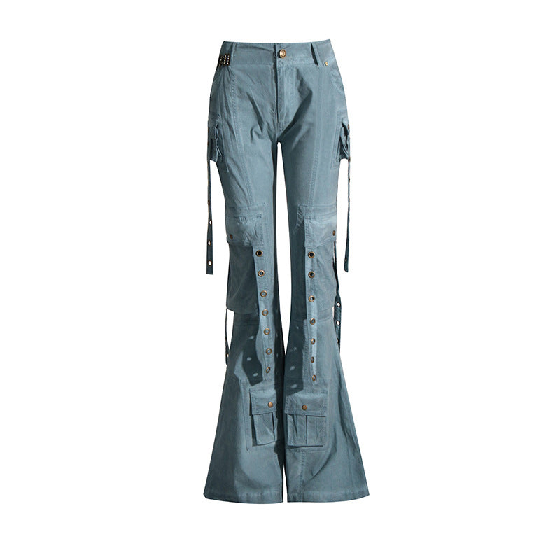 Women's High Waist Flared Jeans Blue