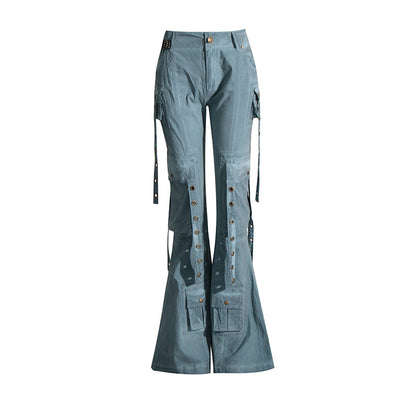 Women's High Waist Flared Jeans Blue