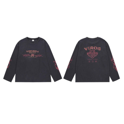 American Vintage Street Long-sleeved T-shirt For Women null