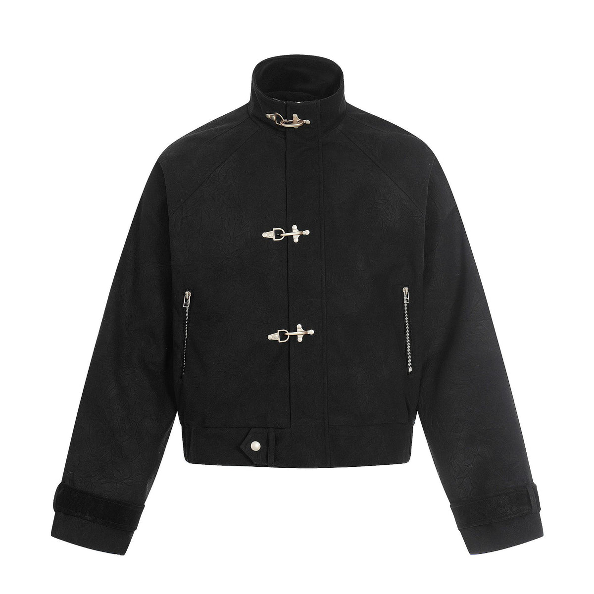 Retro Airplane-buckle Stand-up Collar Short Casual Jacket For Men