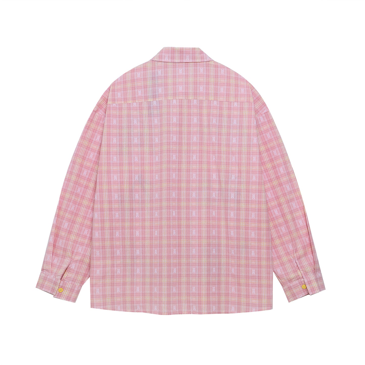 Retro Cartoon Plaid Long Sleeve Shirt For Women eprolo