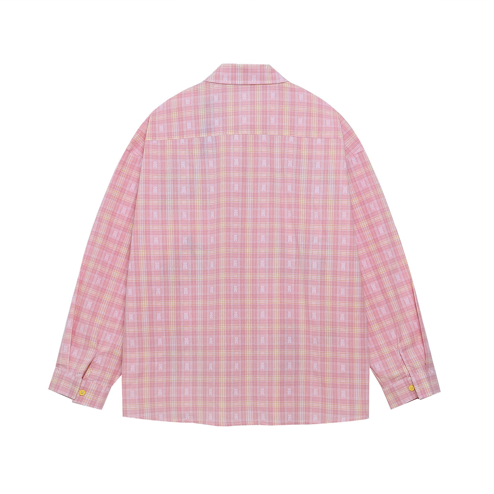 Retro Cartoon Plaid Long Sleeve Shirt For Women eprolo