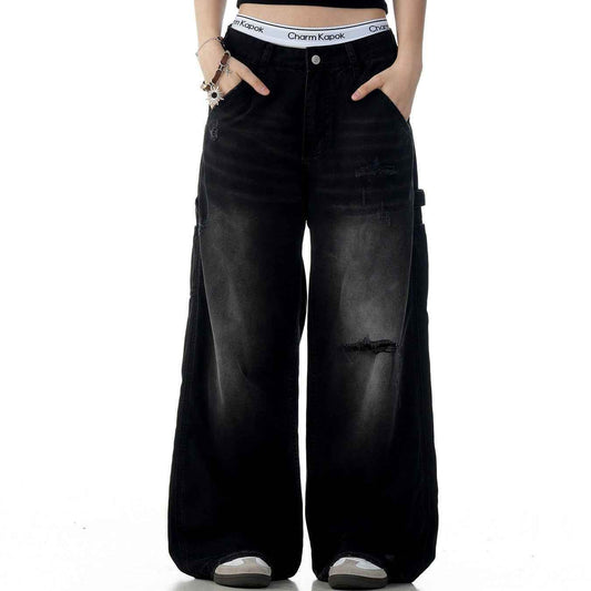American Retro Tattered Jeans For Men And Women MuddyStock