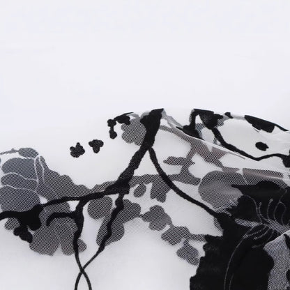 Lace collar printed long sleeved top for women | MuddyStock Originals MuddyStock