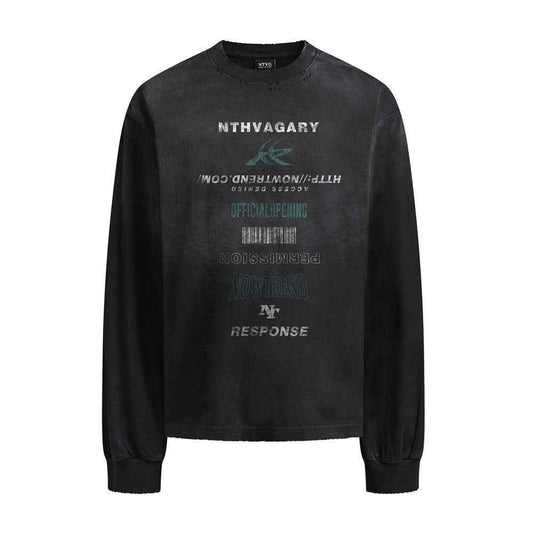 Letter printed long sleeved T-shirt For Men | MuddyStock Originals