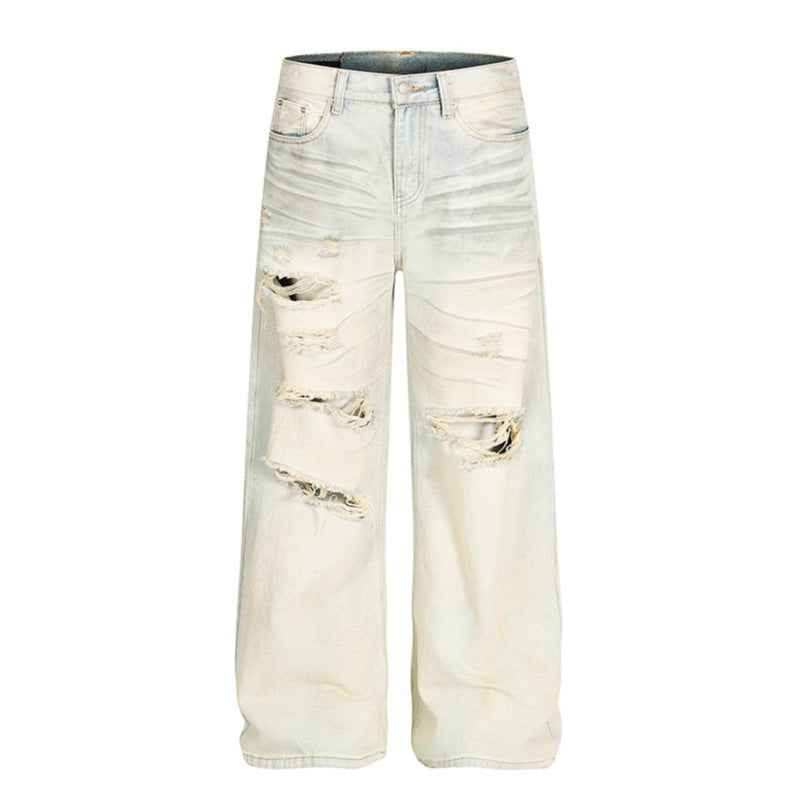 Dirty dyed ripped denim jeans for men | MuddyStock Originals