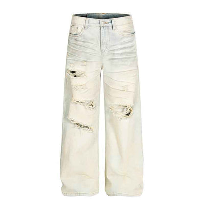 Dirty dyed ripped denim jeans for men | MuddyStock Originals