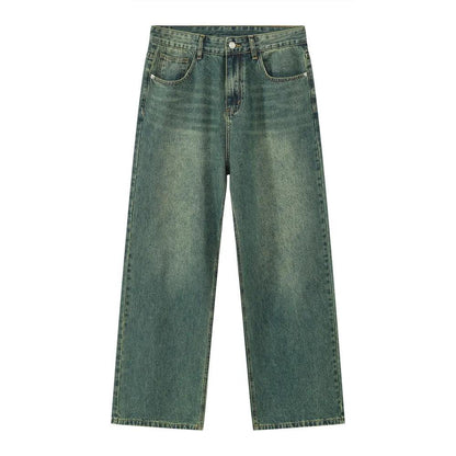 Pocketed Baggy Jeans For Men | MuddyStock Originals Dark Green S