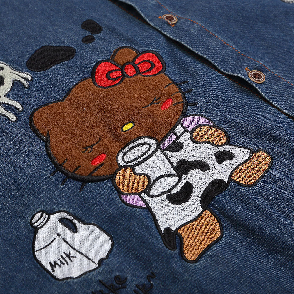 Cartoon Bear Design Short Sleeve Shirt For Women | MuddyStock Originals eprolo