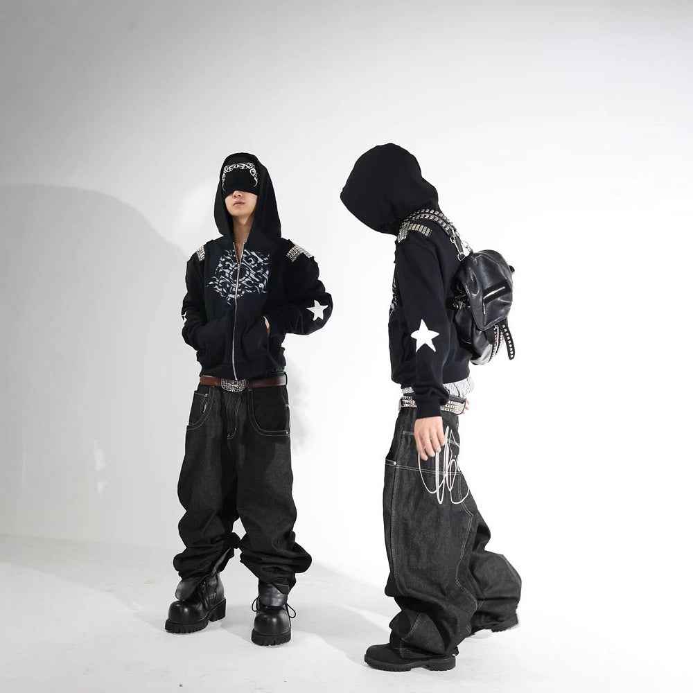 Printed zipper hoodie for women | MuddyStock Originals eprolo