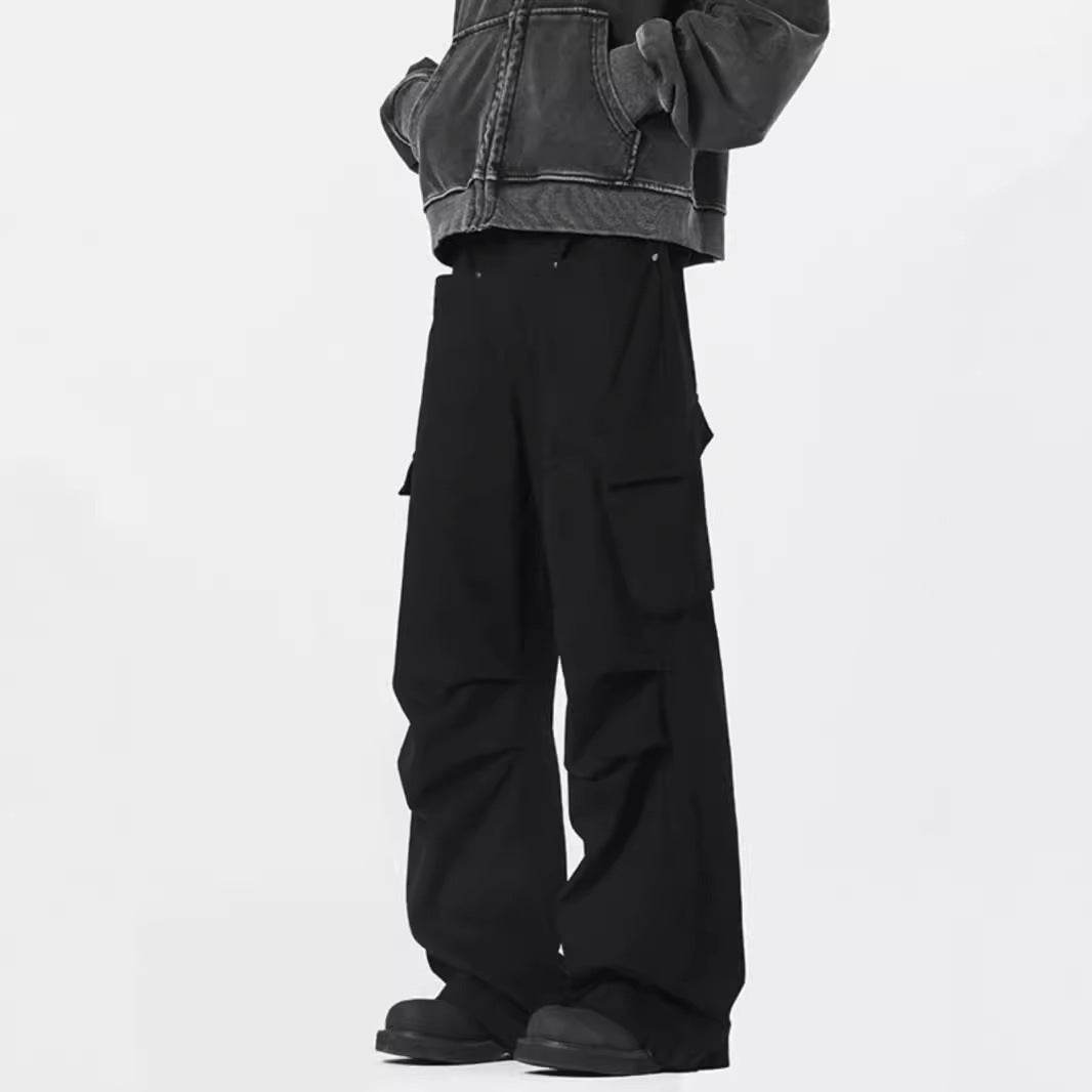 Retro High Street Fashion Trendy Trousers Trendy Men's Straight Casual Pants MuddyStock