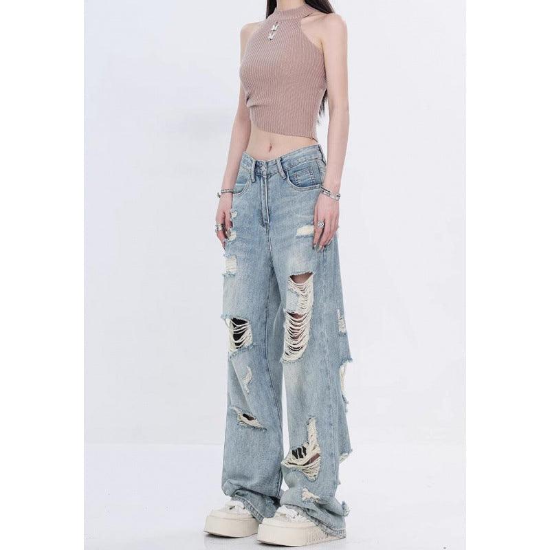 Straight Loose Slimming Wide-leg Pants For Women