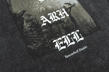 Summer Dark Style Cross Printed Short-sleeved T-shirt MuddyStock
