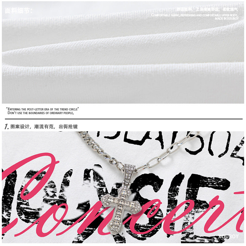 Letter Print Short Sleeve Loose T-Shirt For Men And Women | MuddyStock Originals MuddyStock