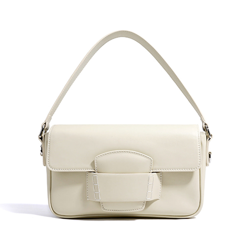 Casual Leather Handbag Bag For Women Beige 25X8X14cm