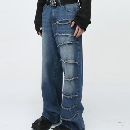 Retro style patchwork jeans for men | MuddyStock Originals MuddyStock