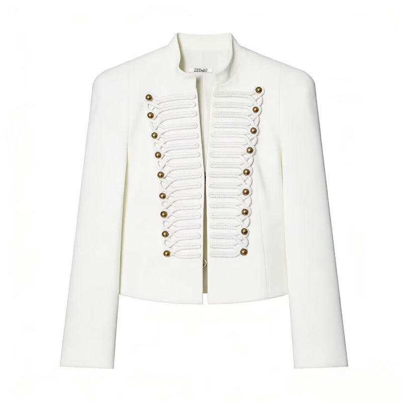 Spring Slim-fit Suit Casual Jacket For Women White All Products