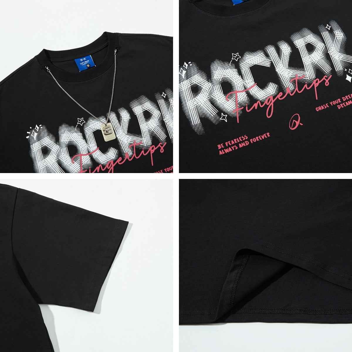 Streetwear High Street Necklace Short Sleeve T-Shirt Men And Women | MuddyStock Originals MuddyStock