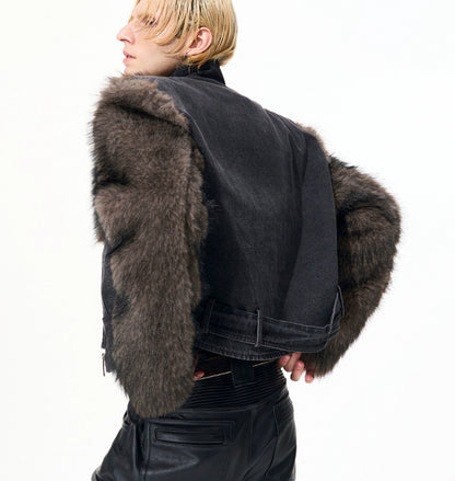 Distressed Straight Shoulder Short Jacket For Men All Products