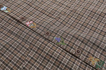 Fine Plaid Loose Shirt For Men null