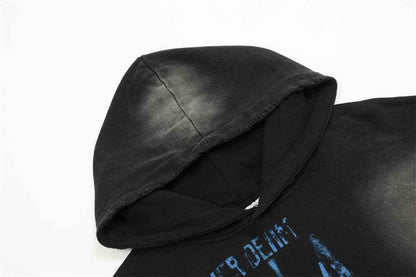 Spray Painting Old Dirty Hoodie For Women null