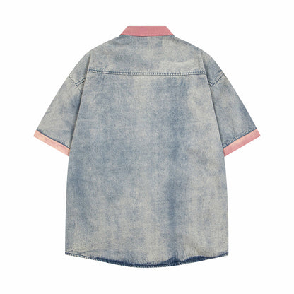 Retro Color Block Short Sleeve Shirt For Women | MuddyStock Originals eprolo