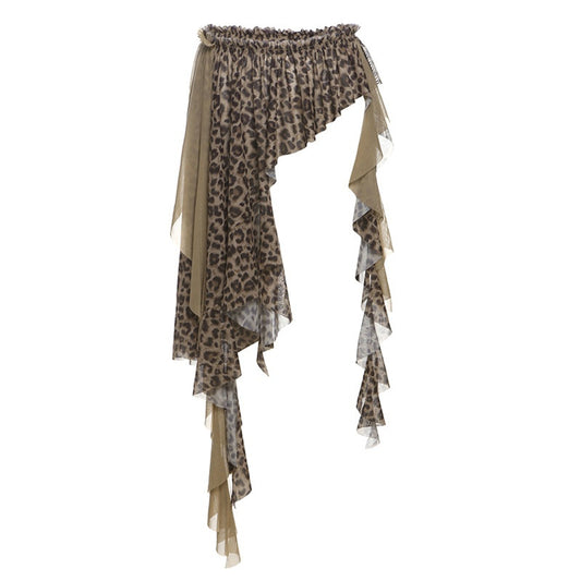 Small and versatile irregular ribbon decoration for women Brown one size
