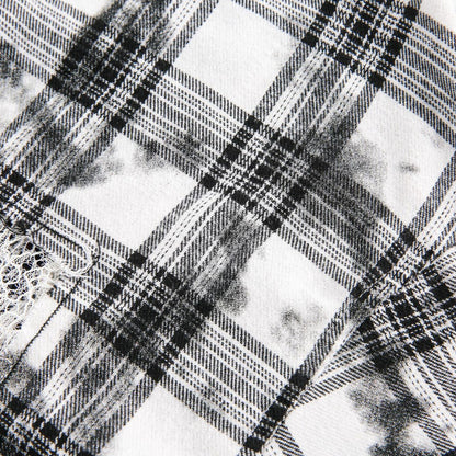 Retro Plaid Loose Short Sleeve Shirt For Men