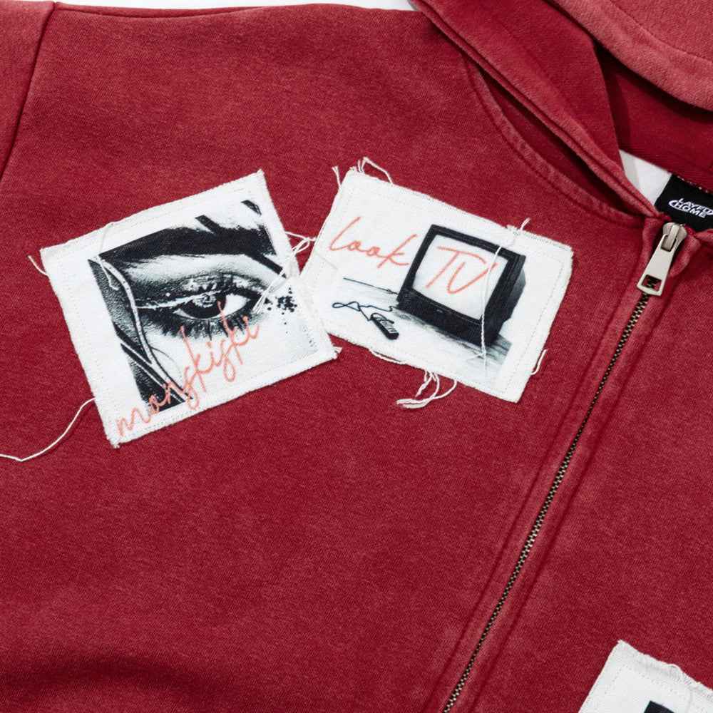 Color blocking washed hoodie for men and women | MuddyStock Originals