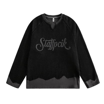 Hollow out mesh spliced sweatshirt for men and women | MuddyStock Originals MuddyStock