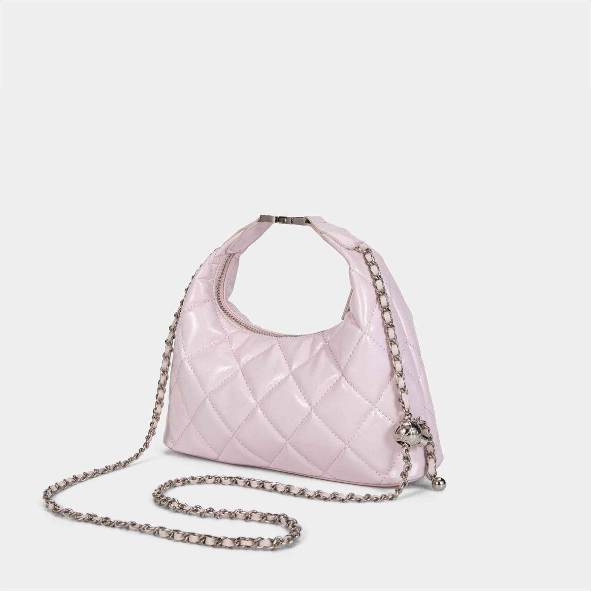 New Chanel-Style Quilted Chain Shoulder Bag Pink