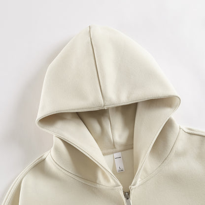 Retro Simple Versatile Loose Hooded Sweatshirt Cardigan eprolo