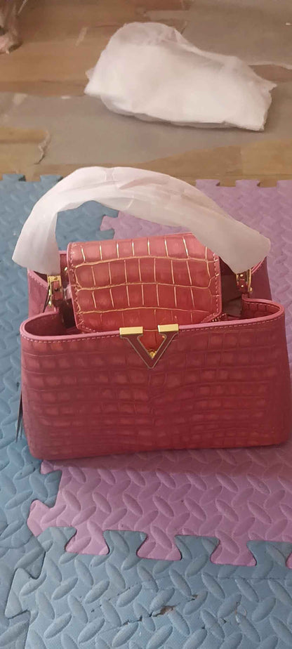 Crocodile Print Shoulder Handbags for Women | MuddyStock Originals