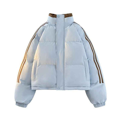 Women's Winter Commute Thickened Cotton Padded Jacket Moonlight Blue MuddyStock