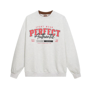 Round neck sweatshirt loose fit for men and women | MuddyStock Originals Flower Gray