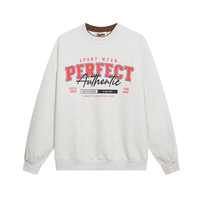 Round neck sweatshirt loose fit for men and women | MuddyStock Originals Flower Gray MuddyStock