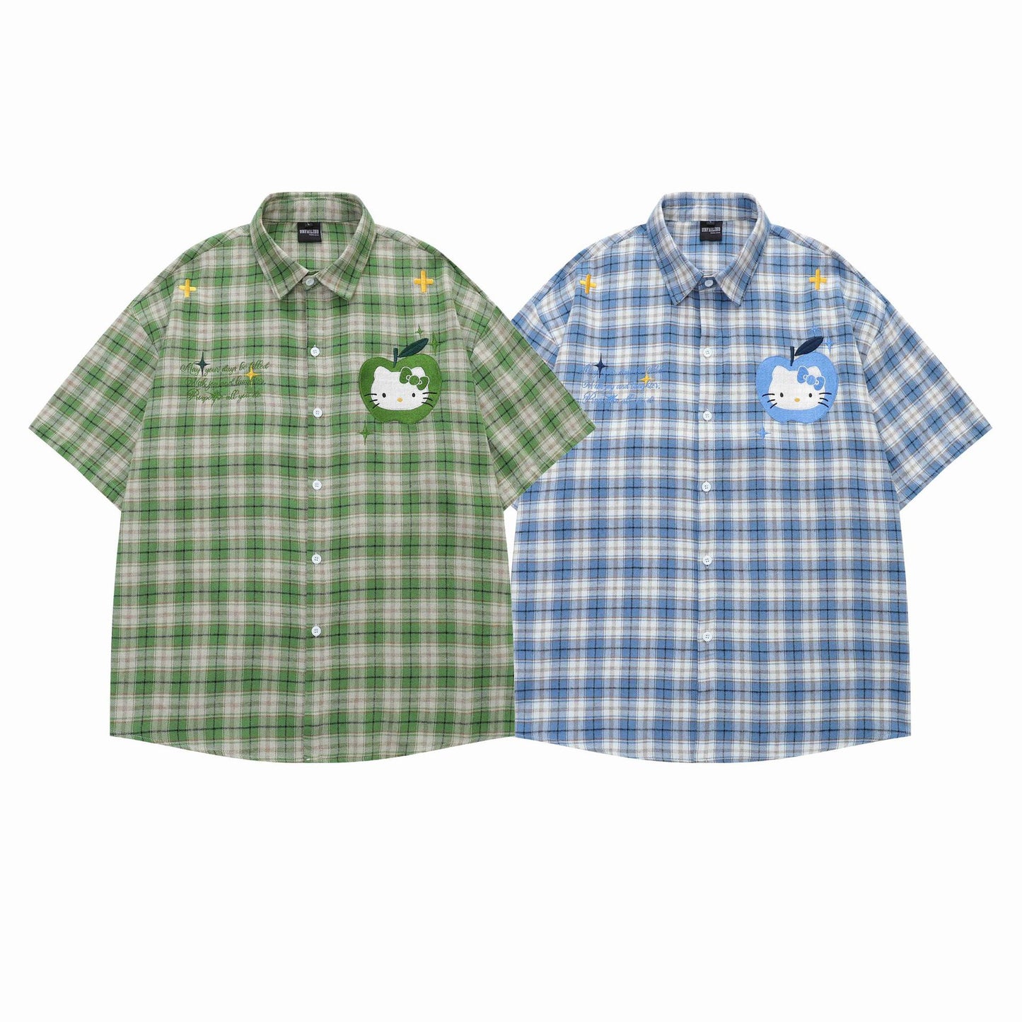 Kitty Apple Embroidered Shirt T-shirt