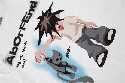 Fashion Cartoon Anime Print Short Sleeve For Men And Women MuddyStock