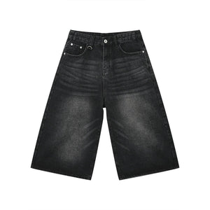 Retro Distressed Flared Cropped Pants For Men And Women Black And Gray