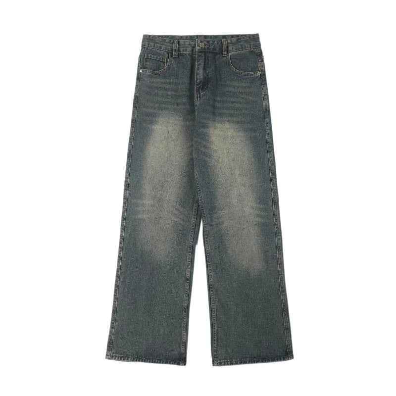 Washed Distressed Loose Jeans For Men MuddyStock