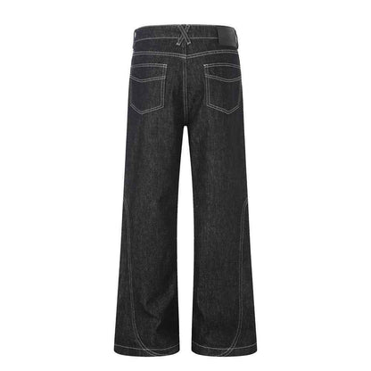 Casual denim micro flared pants