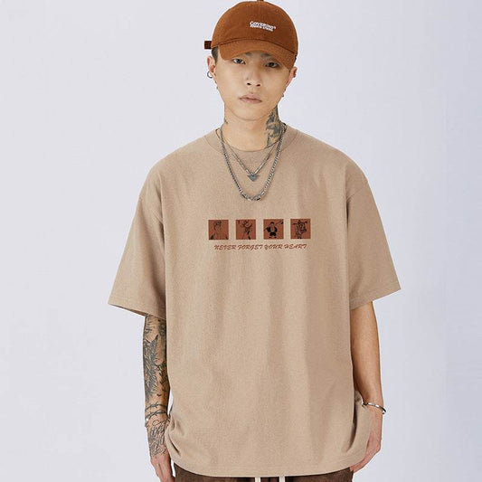 Fashion Summer Cotton Short Sleeve T-shirt Men MuddyStock