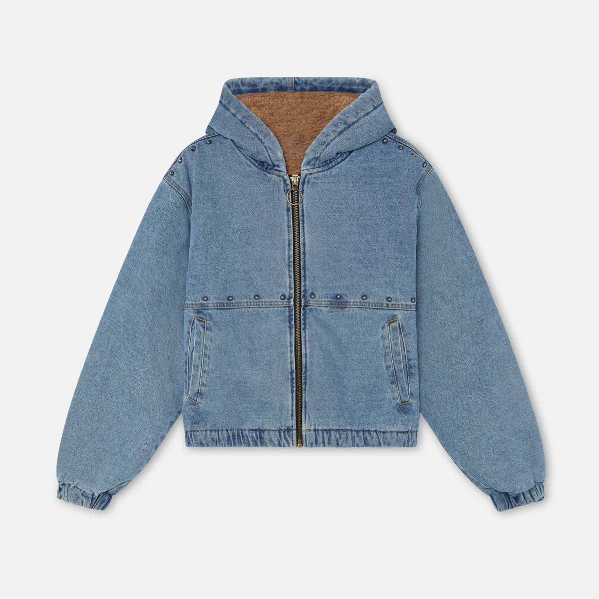Fleece-lined Casual Hoodie For Men Blue MuddyStock null