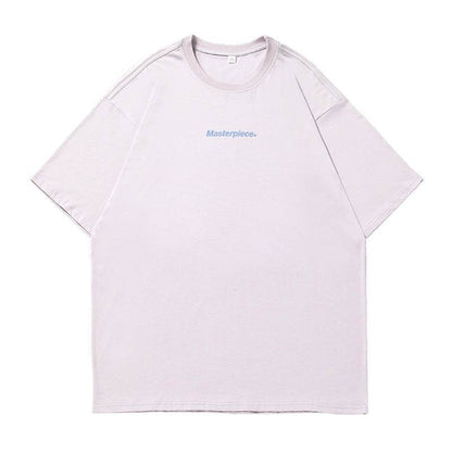 Letter printed loose round neck T-shirt | MuddyStock Originals MuddyStock