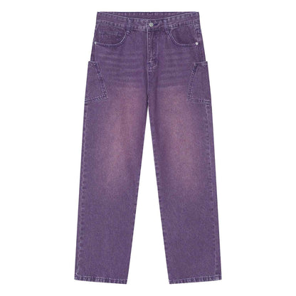 Korean Fashion Type Loose Straight Jeans For Men And Women MuddyStock